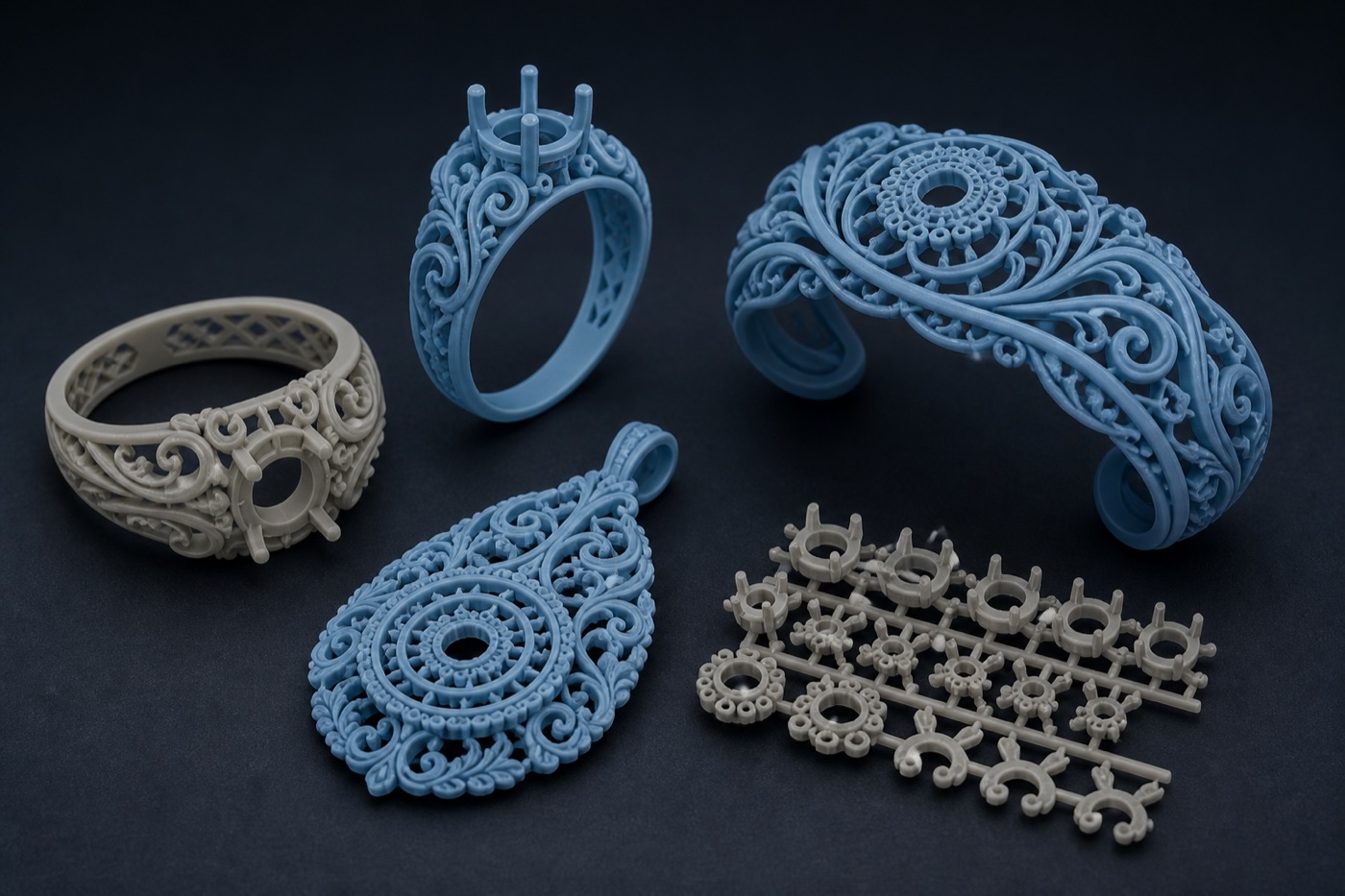 Fine-detail 3D printed jewelry casting patterns